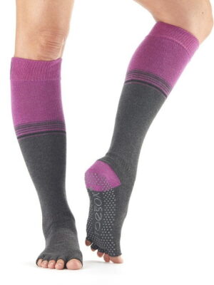 Half Toe Scrunch Knee High Grip Socks-0