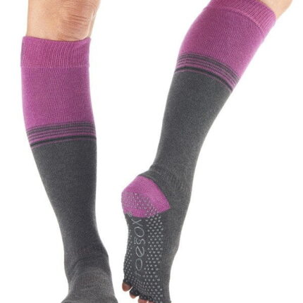 Half Toe Scrunch Knee High Grip Socks-0