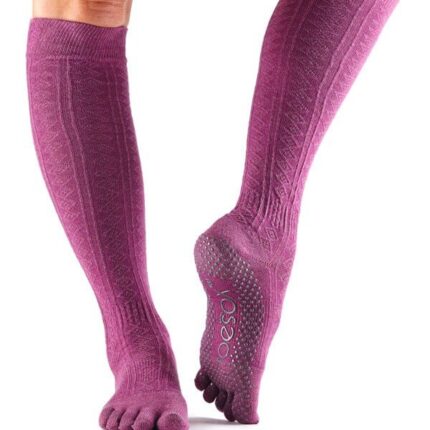 Full Toe Scrunch Knee High Grip Socks-16067