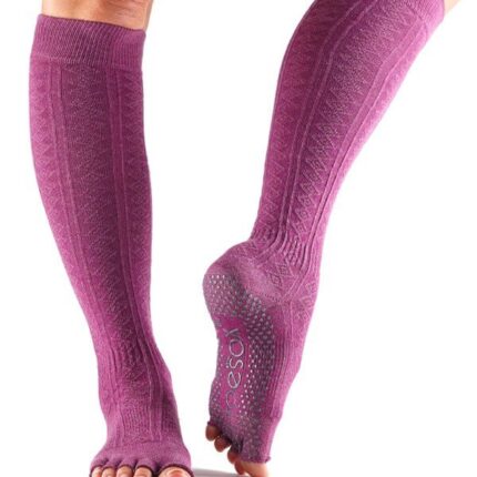 Half Toe Scrunch Knee High Grip Socks-16038
