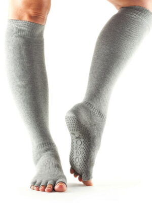 Half Toe Scrunch Knee High Grip Socks-0